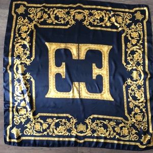 Black and gold scarf from Escada